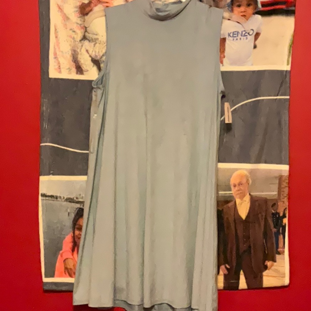 Kristin Nicole baby blue suede dress